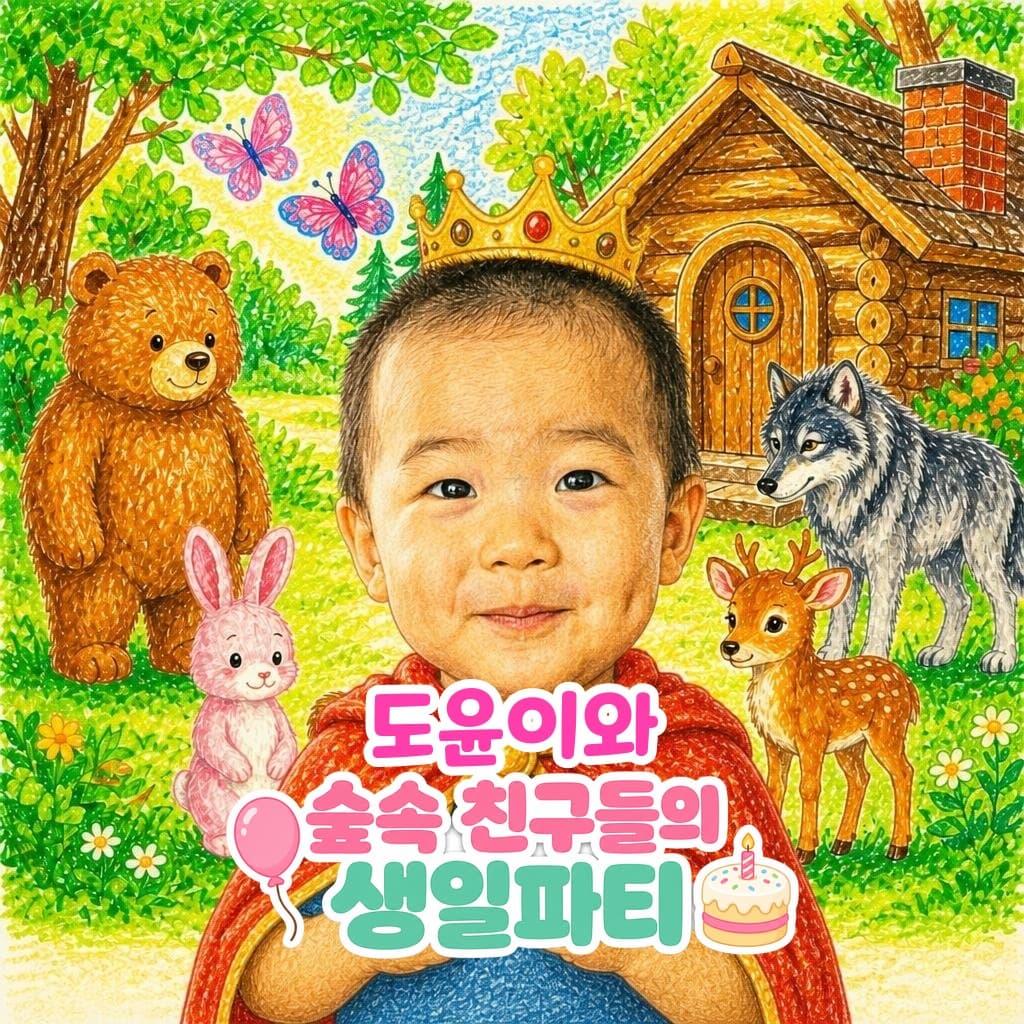 아이 이름이 표지에 인쇄된 맞춤 동화책
