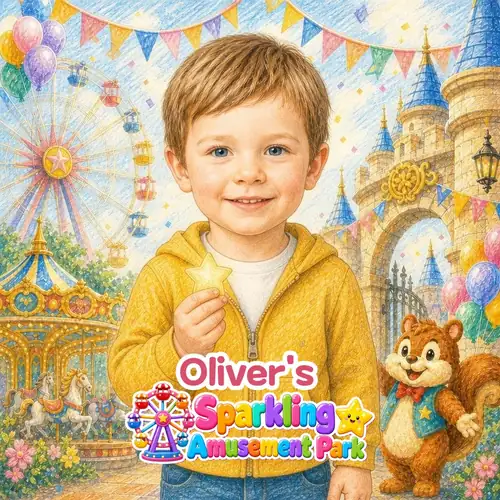 Theme park storybook cover