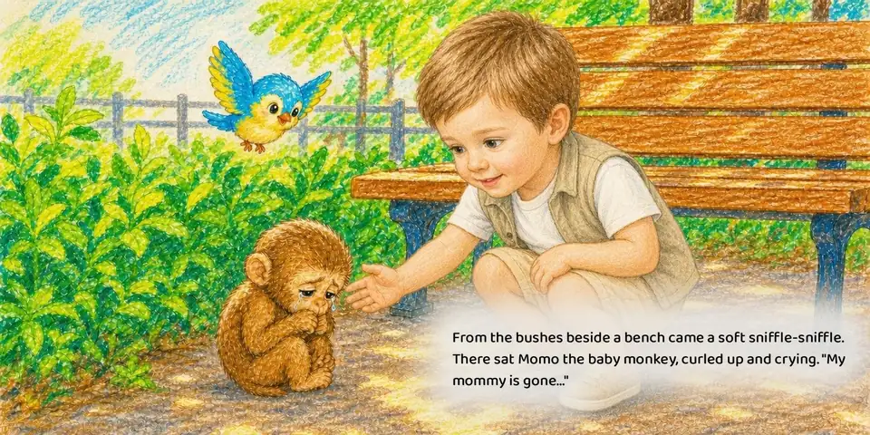 Interior spread from the current English Zoo sample book, story text set in the white cloud reading panel